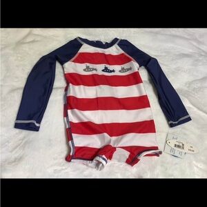 Wave Zone Red White and Blue Submarine Swimsuit